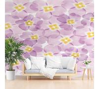 Wallpaper for Walls Roll Wall Mural Fantasy Watercolor Floral Decoration Child Room Girls Bedroom Dorm 3D Effect Wallpaper Removable, Natural Hibiscus Floral Paste The Paper 500x317cm(W x H)