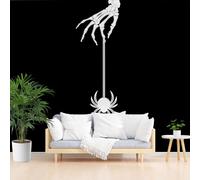 Wallpaper for Walls Roll Wall Mural Minimalist Skeleton Hand Decoration Child Room Girls Bedroom Dorm 3D Effect Wallpaper Removable, Animal Spider Black Paste The Paper 250x175cm(W x H)