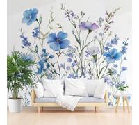 Wallpaper for Walls Roll Wall Mural Natural Watercolor Floral Decoration Child Room Girls Bedroom Dorm 3D Effect Wallpaper Removable, Plant Floral Weeds Paste The Paper 500x280cm(W x H)