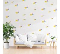 Wallpaper for Walls Roll Wall Mural Painted Geometric Stars Decoration Child Room Girls Bedroom Dorm 3D Effect Wallpaper Removable, Cartoon Galaxy Paste The Paper 500x317cm(W x H)