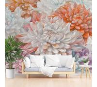 Wallpaper for Walls Roll Wall Mural Painted Peony Plants Decoration Child Room Girls Bedroom Dorm 3D Effect Wallpaper Removable, Natural Floral Colorful Paste The Paper 250x175cm(W x H)