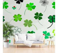 Wallpaper for Walls Roll Wall Mural Plant Clover Green Decoration Child Room Girls Bedroom Dorm 3D Effect Wallpaper Removable, Nature Floral Paste The Paper 250x175cm(W x H)