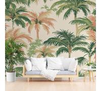 Wallpaper for Walls Roll Wall Mural Tropical Plant Palm Tree Decoration Child Room Girls Bedroom Dorm 3D Effect Wallpaper Removable, Painted Plants and Banana Trees Paste The Paper 350x256cm(W x H)