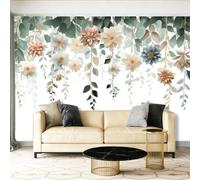 Wallpaper Fresh Clusters of Flowers Weeping Branches Mural & Home Decor 300 x 210 cm Wall Art Large Tapestry Mural Decor Photograph Bedroom Living Room Decoration Beige