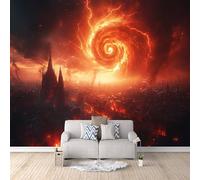 Wallpaper Goth Cloud Lightning, Wallpaper Goth Doomsday World 400X280Cm Fashionable Mural Modern Photomurals Giant Poster Bedroom Living Room Decorative Art UK