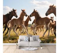 Wallpaper Goth Horse, Large Pattern Wallpaper murals Animal Farm 400x280cm Indoor Photomurals Modern Decorative Art Bedroom Living Room Background Quick Installation