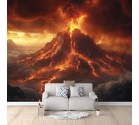 Wallpaper Goth Volcano Eruption, Photo Wallpaper Nature 500X280Cm Giant Poster Modern Photomurals Coverage Ideal DIY Bedroom Living Room Creative Restyling