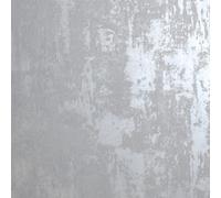 Wallpaper Grey Stone Textured Effect Metallic Highlights 53cm Width Feature Wall