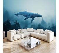 Wallpaper Hyperrealism, Wall Mural Fantasy Forest Animals 400 X 280 Cm Non-Woven Large Mural Multicolor for Bedroom Living Room - Room Decor Adhesive Wallpaper for Kids Teens Adult