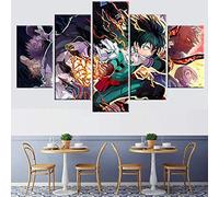 Wallpaper M Canvas Prints 5 Pieces Poster Anime My Hero Academia Modern Living Room Home Decor (No Frame) Size A-(No Frame) Size C