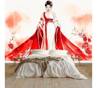 Wallpaper Mural 3D Effect Japan Photo Wallpaper Girl Wall Mural for Modern Living Room Bedroom Art Decoration Poster Murals Wall 450 x 315 cm F400