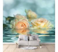 Wallpaper Mural Art Flowers Print Photo Wallpaper, Non-Woven Wall Paper, Pink Flower Rose Decoration Poster Picture Modern Mural 150 x 105 cm for livingroom Bedroom A-W-0887-3S