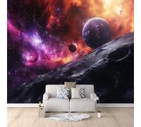 Wallpaper Mural Art Planet Print Photo Wallpaper, Non-Woven Wall Paper, Space Interstellar Universe Decoration Poster Picture Modern Mural 400 x 280 cm for livingroom Bedroom a-c-0117-b-a