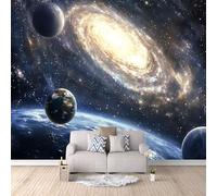 Wallpaper Mural Art Space Print Photo Wallpaper, Non-Woven Wall Paper, Space Starry Sky Planet Decoration Poster Picture Modern Mural 150 x 105 cm for livingroom Bedroom A-W-0887-3S