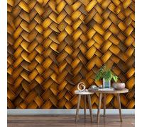 Wallpaper Mural Brown Gradient Rattan 274x203cm,Modern Art Fashion Photo Wallpaper Silk Cloth Wall Art for TV Background Bedroom Office