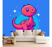 Wallpaper Mural for Living Room Cartoon Dinosaur 500x280 cm Poster Wall Mural Non-Woven Photo Wallpaper, Modern Bedroom Kids Room TV Background Decor