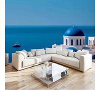 Wallpaper Mural Realistic Architecture Religion, Wallpaper Mural 118 x 83 inch (W x H) 3D Effect Wallpaper Decor for Living Room Bedroom Office Kids Room Easy to Install Blue