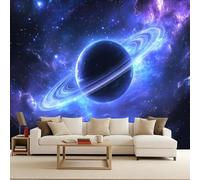 Wallpaper Mural Saturn Non-Woven 250x175cm Wall Murals Space Planet Photo Wallpaper Galaxy Decoration Wall Covering for Home Living Bedroom Children Room Decoration