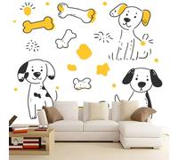 Wallpaper Mural Simple Animal Dog Bones 250x175 cm Modern 3D Print Photo Wallpaper Non-Woven Wall Mural, for Living Room Bedroom Children's Room Poster Decor