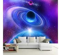 Wallpaper Mural Space Moon Universe Children's Room Wall Mural 3D Photo Wallpaper Self-Adhesive for Kids Bedroom Living Room Home Decoration Poster Wall Photo Wall Art 118"X 82"