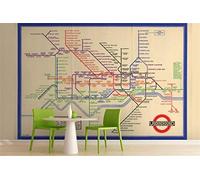Wallpaper Mural Wall Sticker Vintage London Underground City Map Mural for Photo 3D Wallpaper