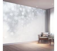 Wallpaper Murals 200 x 140 cm Wall Mural Poster Picture Design Surrealism Christmas Snowflakes Theme, Non-Woven Wallpaper for Bedroom Living Room Office Kids Room Nursery Home Decor, White