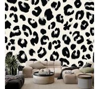 Wallpaper Murals Black Leopard Print Pattern 250x175 cm Modern Art HD Poster Mural 3D Photo Wallpaper, Living Room Bedroom Home Office Backdrop Wall Decor