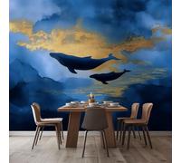 Wallpaper Murals Dream Whale Painting 400x280 cm Modern Art HD Poster Mural 3D Photo Wallpaper, Living Room Bedroom Home Office Backdrop Wall Decor