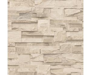 Wallpaper Muriva Luxury Realistic Slate Cladding Stone In Cream J27407