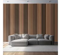 Wallpaper Natural Wood Grain Tan Non-Woven Premium Art Print Fleece Wall Mural Decoration 350 x 256 cm Living Room Bedroom Home Decoration TV Backdrop Wall Brown Warm