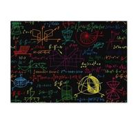 Wallpaper Non-Woven 312x219cm Colorful Math Patterns - Classroom Theme No. H10679M_TV5BG