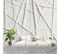 Wallpaper Non-Woven Creative Minimalist Geometry Mural Modern Decoration Poster 400x280cm for Living Room Sofa TV Background Wall Wallpaper White Removable Waterproof Mural