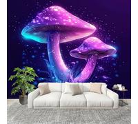 Wallpaper Non-Woven Fantasy Giant Mushroom Mural Modern Decoration Poster 350x256cm for Living Room Sofa TV Background Wall Wallpaper Purple Removable Waterproof Mural