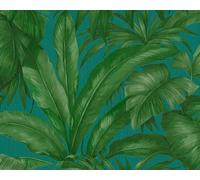 Wallpaper non-woven leaves blue green AS Creation Versace 96240-6 (8,10£/1qm)