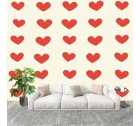 Wallpaper Non-Woven Minimalist Heart Print Mural Modern Decoration Poster 200x140cm for Living Room Sofa TV Background Wall Wallpaper Beige Removable Waterproof Mural