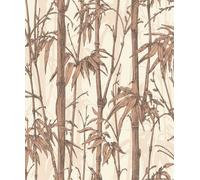 Wallpaper Non-Woven Rasch Bamboo Plants brown cream 484878 (4,24£/1qm)