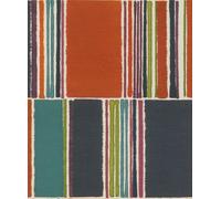 Wallpaper Non-Woven Rasch Patchwork Graphic orange blue 484458 (4,08£/1qm)