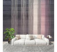 Wallpaper Non-Woven Simple Two Color Jacquard Design Mural Modern Decoration Poster 350x256cm for Living Room Sofa TV Background Wall Wallpaper Grey Removable Waterproof Mural