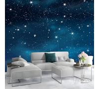 Wallpaper Non-Woven Starry Night Sky Constellation Wallpaper Blue Wallpaper 400 x 280 cm Feature Stripe Modern Geometric Patterned Taupe for Living Room Bedroom Kitchen