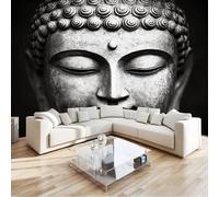 Wallpaper Photo Buddha Statue Close-Up Art 3D Photo Wall Mural Living 98.4" x 68.8" Art Room Sofa Backdrop TV Wall Decor White