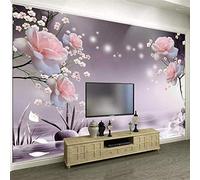 Wallpaper Photo Poster Giant Large Wall Murals 3D Abstract Pink Flower Photo Wallpaper Tv Background Stereoscopic Wall Murals Wallpaper Roll Wallpaper Grey Wall Sticker border-400cm×280cm