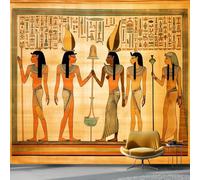 Wallpaper Photo Traditional Ancient Egypt Style Female Image for Living Room Bedroom Decor, Brown Non-Woven Art Wallpaper for Children's Room Hallway Lounge, Giant Mural 250 x 175 cm