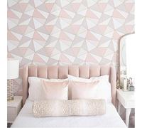 Wallpaper Pink Geometry Peel and Stick Wallpaper: Self Adhesive Wallpaper for Living Room Waterproof Vinyl Wall Paper,Art Deco Wallpaper Thicken Sticky Back Plastic Removable 40X250CM