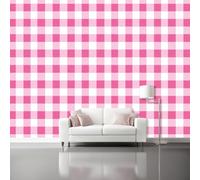 Wallpaper Pop Art Plaid Pastoral Mural & Home Decor 250 x 175 cm Wall Art Large Tapestry Mural Decor Photograph Bedroom Living Room Decoration Pink