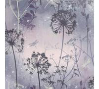 Wallpaper Purple Damselfly Glitter Paste-the-Paper Off-Set 26.5cm Botanic Repeat