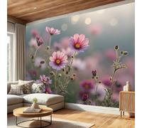 Wallpaper Purple Gesang Flower 200 x 150 cm 3D Effect Spring Landscape Photo Panoramic Wallpaper Wall Mural for Modern Painting Living Room Bedroom Art Decoration Poster Murals Wall G188