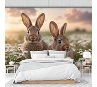 Wallpaper Rabbit 150 x 130 cm 3D Effect Hare Photo Panoramic Wallpaper Wall Mural for Modern Painting Living Room Bedroom Art Decoration Poster Murals Wall G907