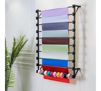 Wallpaper Rack with Ribbon Tray, Wall Mounted Tie Scarf Retail Display Rack, Multi-Purpose Stand Holder for Ribbon,Ribbon Holder Wall Mounted, Ribbon Organizer,70x20x120cm