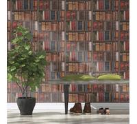 Rasch Wallpaper Library Books Dark Multi 934809 Multi Wall Paper 934809