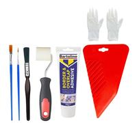 Wallpaper Repair Adhesive Set - Bundle Includes Ready Mixed Border Repair Wallpaper Paste, Smoother and Seam Roller With Set of Paint Brushes